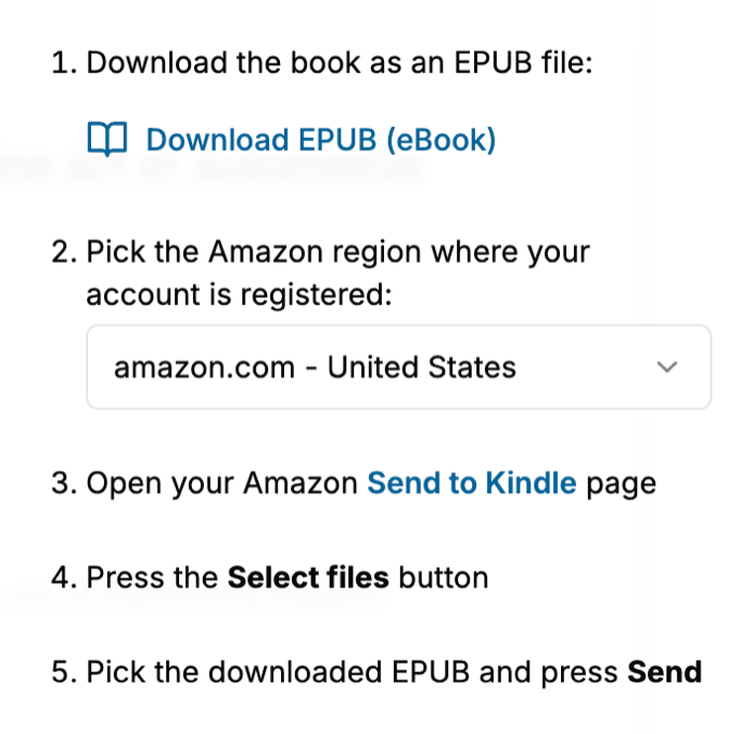 Send to Kindle instructions